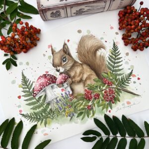 Syysretki akvarellimaalus